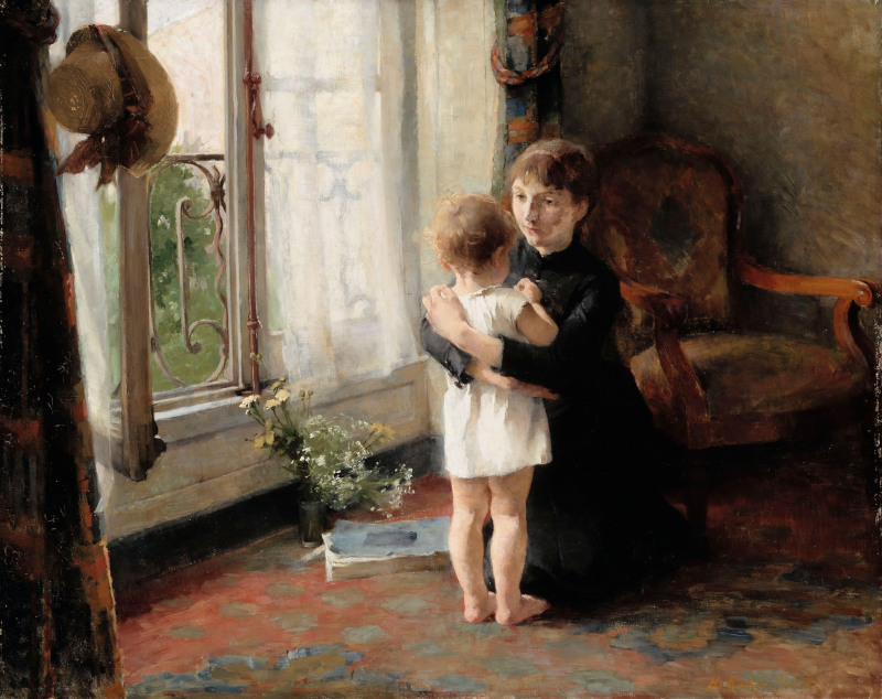 Mère et enfant par Helene Schjerfbeck